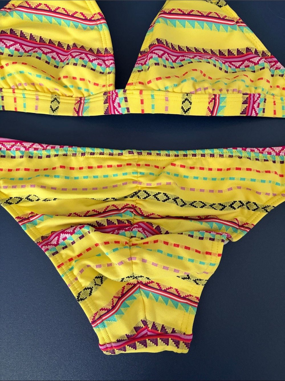 Roxy Yellow Patterned Triangle Bikini - Picture 7 of 7